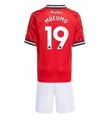Manchester United Bryan Mbeumo #19 Hjemmebanetrøje Børn 2025-26 Kortærmet (+ Korte bukser)